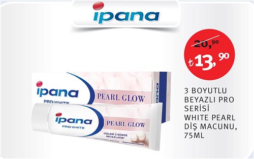 İpana 3 Boyutlu Beyazlı Pro Serisi White Pearl Diş Macunu 75Ml image