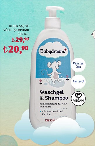 Babydream Bebek Saç ve Vücut Şampuanı 500 Ml image