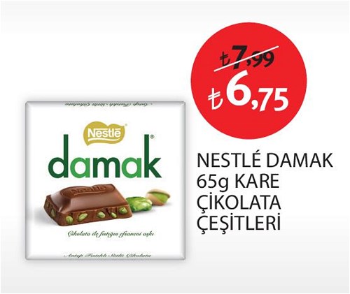 Nestle Damak 65g Kare Çikolata Çeşitleri image