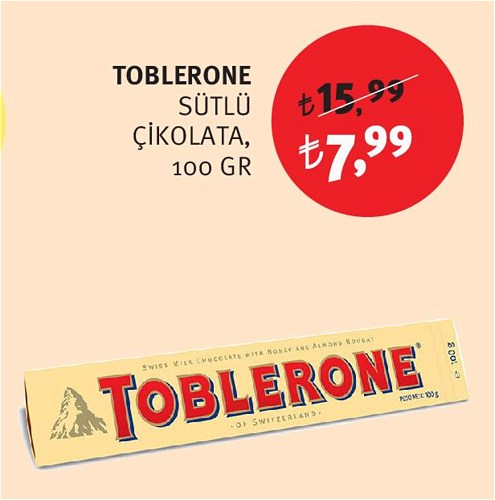 Toblerone Sütlü Çikolata 100 Gr image