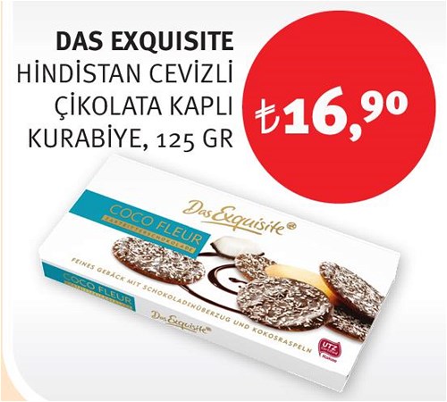 Das Exquisite Hindistan Cevizli Çikolata Kaplı Kurabiye 125 Gr image