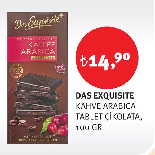 Das Exquisite Kahve Arabica Tablet Çikolata 100 Gr image