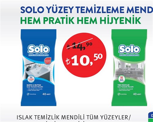 Solo Islak Temizlik Mendili Tüm Yüzeyler image