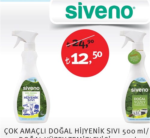 Siveno Çok Amaçlı Doğal Hijyenik Sıvı 500 ml image