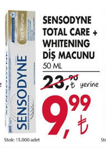 Sensodyne Total Care + Whiteing Diş Macunu 50 ml image