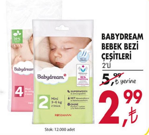 Babydream Bebek Bezi Çeşitleri 2'li image