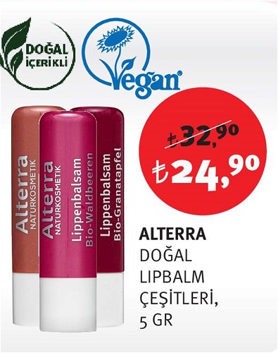 Alterra Doğal Lipbalm Çeşitleri 5 Gr image