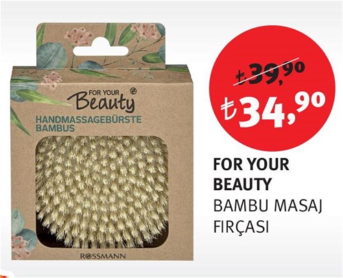 For Your Beauty Bambu Masaj Fırçası image