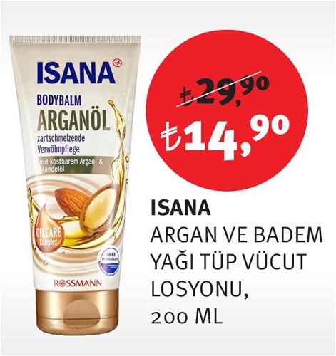 Isana Argan ve Badem Yağı Tüp Vücut Losyonu 200 Ml image