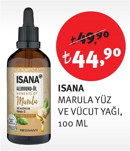 Isana Marula Yüz ve Vücut Yağı 100 Ml image