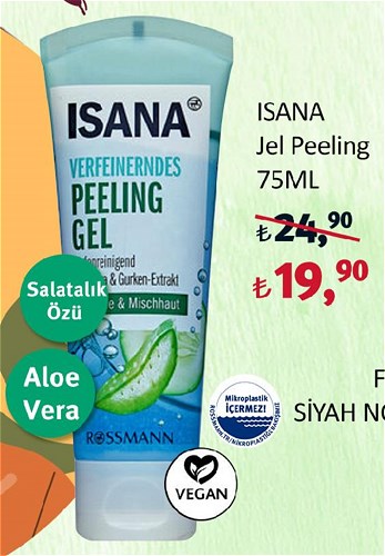 Isana Jel Peeling 75Ml Salatalık Özü Aloe Vera image