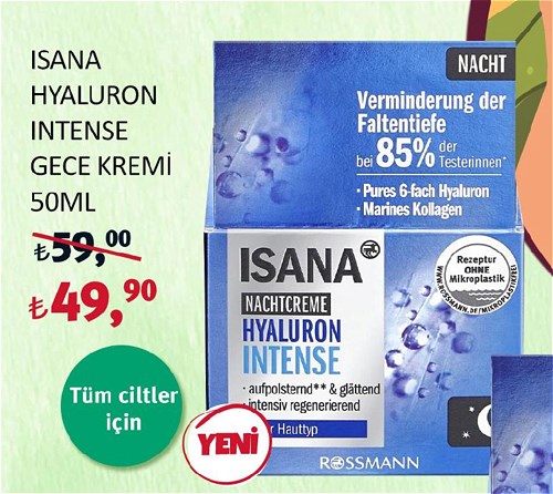 Isana Hyaluron Intense Gece Kremi 50Ml image