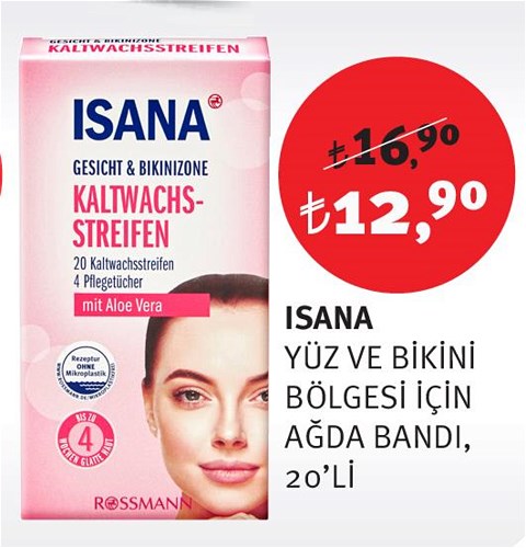 Isana Yüz ve Bikini Bölgesi İçin Ağda Bandı 20'li image