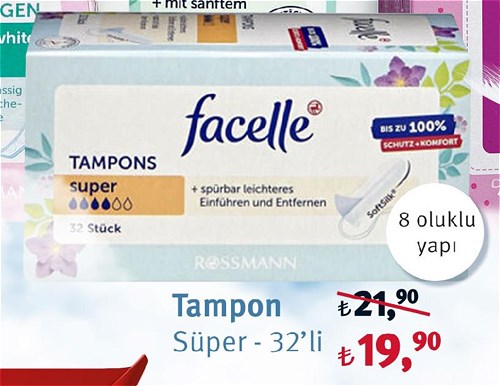 Facelle Tampon Süper - 32'li image