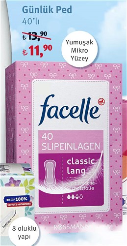 Facelle Günlük Ped 40'lı image