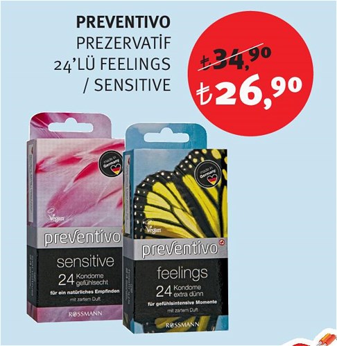 Preventivo Prezervatif 24'lü Feelings / Sensitive | İndirimde Market