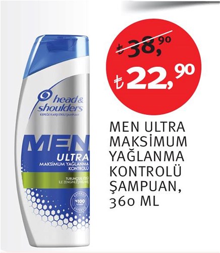 Head&Shoulders Men Ultra Maksimum Yağlanma Kontrolü Şampuan 360 Ml image