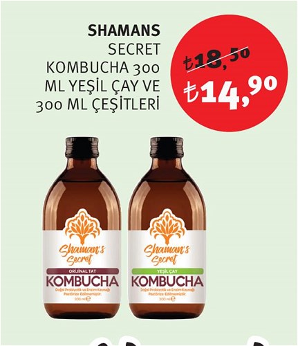 Shamans Secret Kombucha 300 Ml / Yeşil Çay ve 300 Ml Çeşitleri image