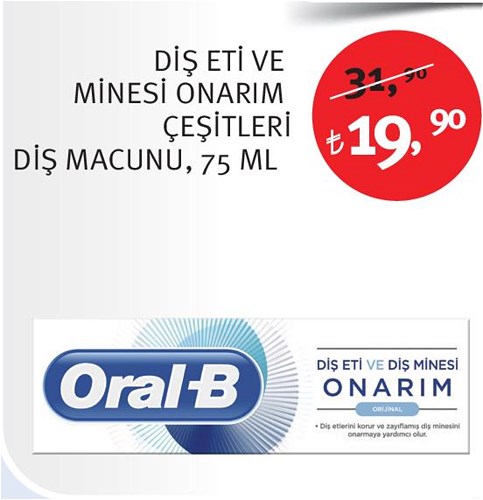 Oral-B Diş Eti ve Minesi Onarım Çeşitleri Diş Macunu 75 Ml image