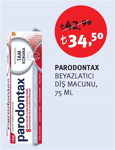 Paradontax Beyazlatıcı Diş Macunu 75 Ml image