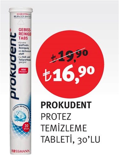 Prokudent Protez Temizleme Tableti 30'lu image