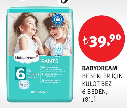 Babydream Bebekler İçin Külot Bez 6 Beden 18'li image