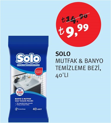 Solo Mutfak & Banyo Temizleme Bezi 40'lı image