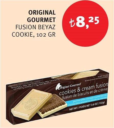 Original Gourmet Fusion Beyaz Cookie 102 Gr image