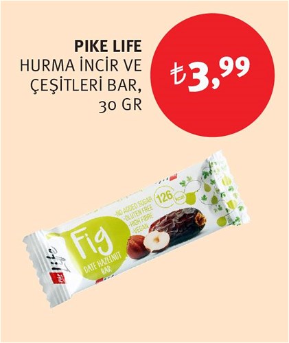 Pike Life Hurma İncir ve Çeşitleri Bar 30 Gr image