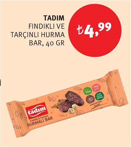 Tadım Fındıklı ve Tarçınlı Hurma Bar 40 Gr image