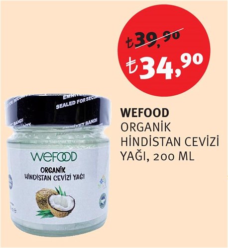 Wefood Organik Hindistan Cevizi Yağı 200 Ml image