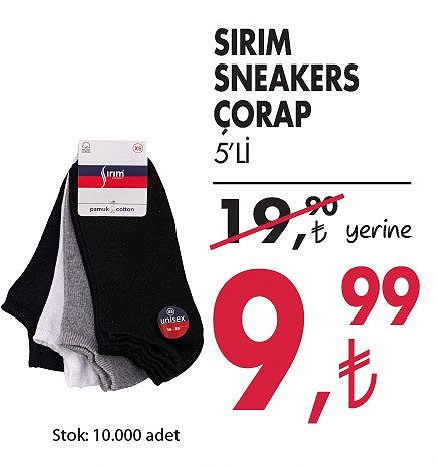 Sırım Sneakers Çorap 5'li image