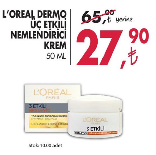 L'oreal Dermo Üç Etkili Nemlendirici Krem 50 Ml image