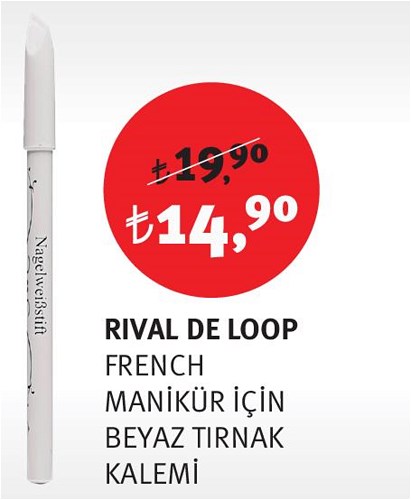 Rival De Loop French Manikür İçin Beyaz Tırnak Kalemi image