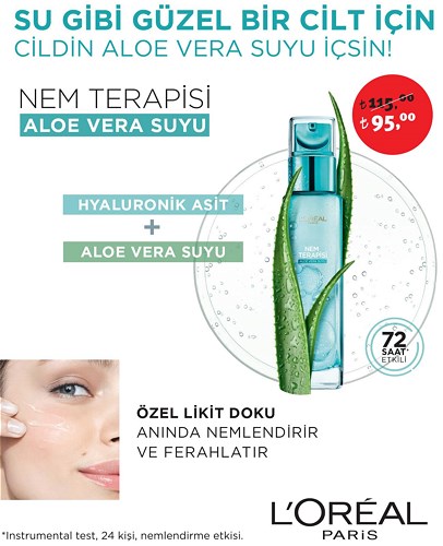 Loreal Paris Nem Terapisi Hyaluronik Asit+Aloe Vera Suyu image