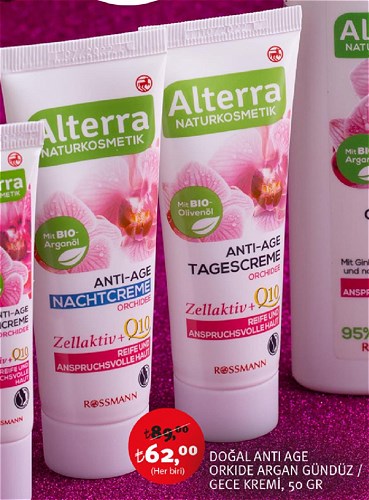 Alterra Doğal Anti Age Orkide Argan Gündüz/Gece Kremi 50 Gr image