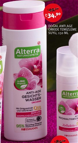 Alterra Doğal Anti Age Orkide Temizleme Suyu 150 Ml image