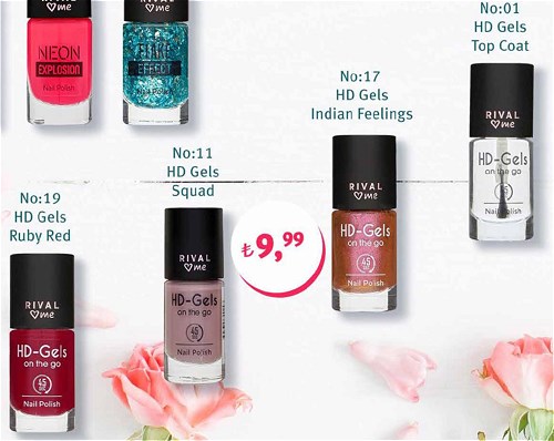 Rival Love Me HD Gels Ruby Red No:19/Squad No:11/Top Coat No:01 image