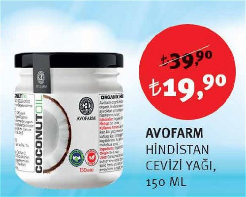 Avofarm Hindistan Cevizi Yağı 150 Ml image