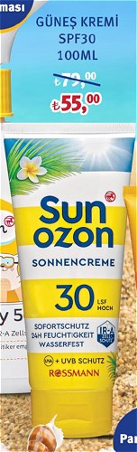 Sun Ozon Güneş Kremi SPF30 100Ml image