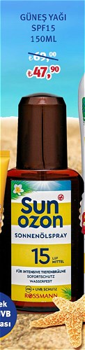 Sun Ozon Güneş Yağı SPF15 150Ml image