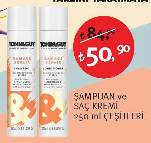 Toni&Guy Şampuan ve Saç Kremi 250 ml Çeşitleri image