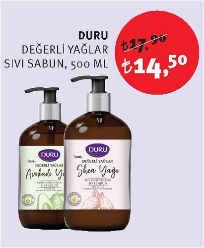 Duru Değerli Yağlar Sıvı Sabun 500 Ml image