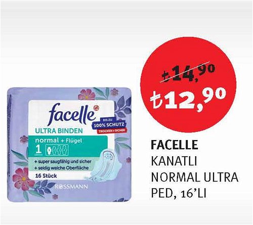 Facelle Kanatlı Normal Ultra Ped 16'lı image