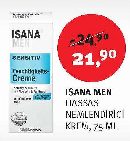 Isana Men Hassas Nemlendirici Krem 75 Ml image