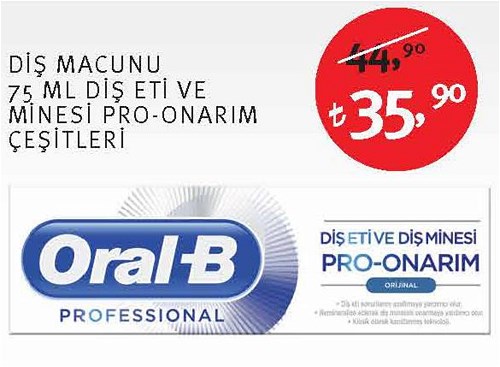 Oral-B Diş Macunu 75 Ml Diş Eti ve Minesi Pro Onarım Çeşitleri image