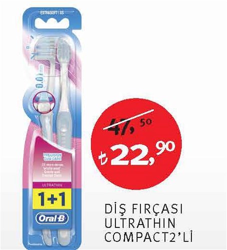 Oral-B Diş Fırçası Ultrathin Compact 2'li image