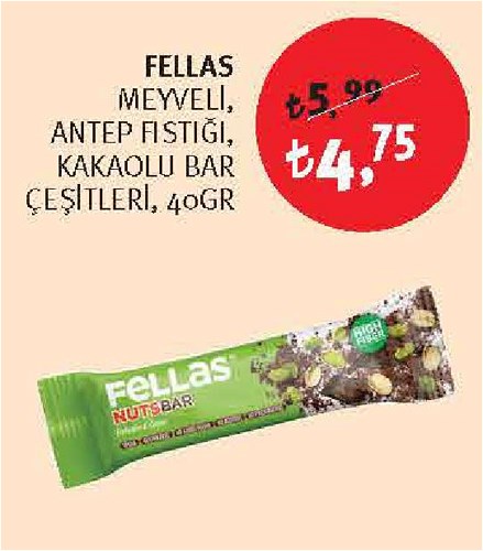Fellas Meyveli Antep Fıstığı Kakaolu Bar Çeşitleri 40Gr image
