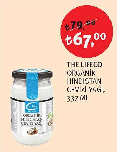 The Lifeco Organik Hindistan Cevizi Yağı 337 Ml image