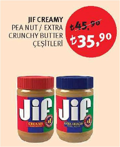 Jif Creamy Pfa Nut / Fxtra Crunchy Butter Çeşitleri image